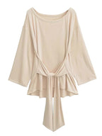 Off-Shoulder Oversized Long Sleeve Top - Off-Shoulder Long Sleeve Top
