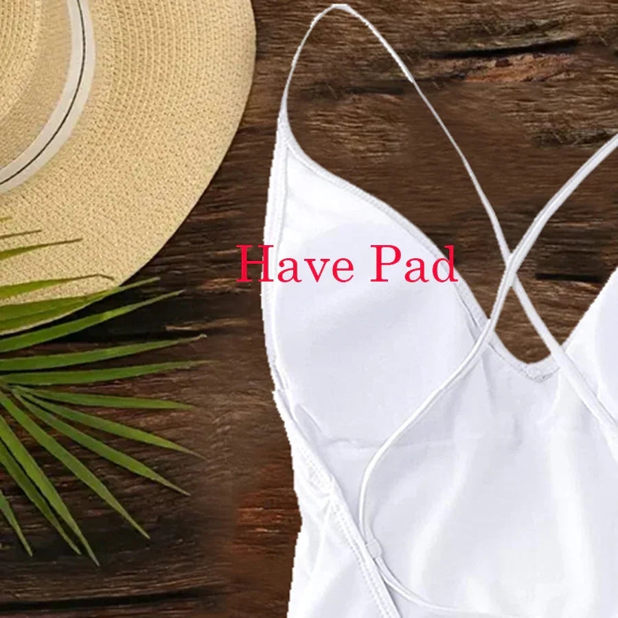 Solid One Piece Swimsuit Women Swimwear 2025 New Bikini Sexy Bodysuit Plus Size Bathing Suit Swimming Suit maillot de