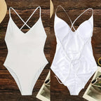 Solid One Piece Swimsuit Women Swimwear 2025 New Bikini Sexy Bodysuit Plus Size Bathing Suit Swimming Suit maillot de