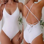 Solid One Piece Swimsuit Women Swimwear 2025 New Bikini Sexy Bodysuit Plus Size Bathing Suit Swimming Suit maillot de