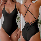 Solid One Piece Swimsuit Women Swimwear 2025 New Bikini Sexy Bodysuit Plus Size Bathing Suit Swimming Suit maillot de