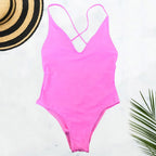 Solid One Piece Swimsuit Women Swimwear 2025 New Bikini Sexy Bodysuit Plus Size Bathing Suit Swimming Suit maillot de