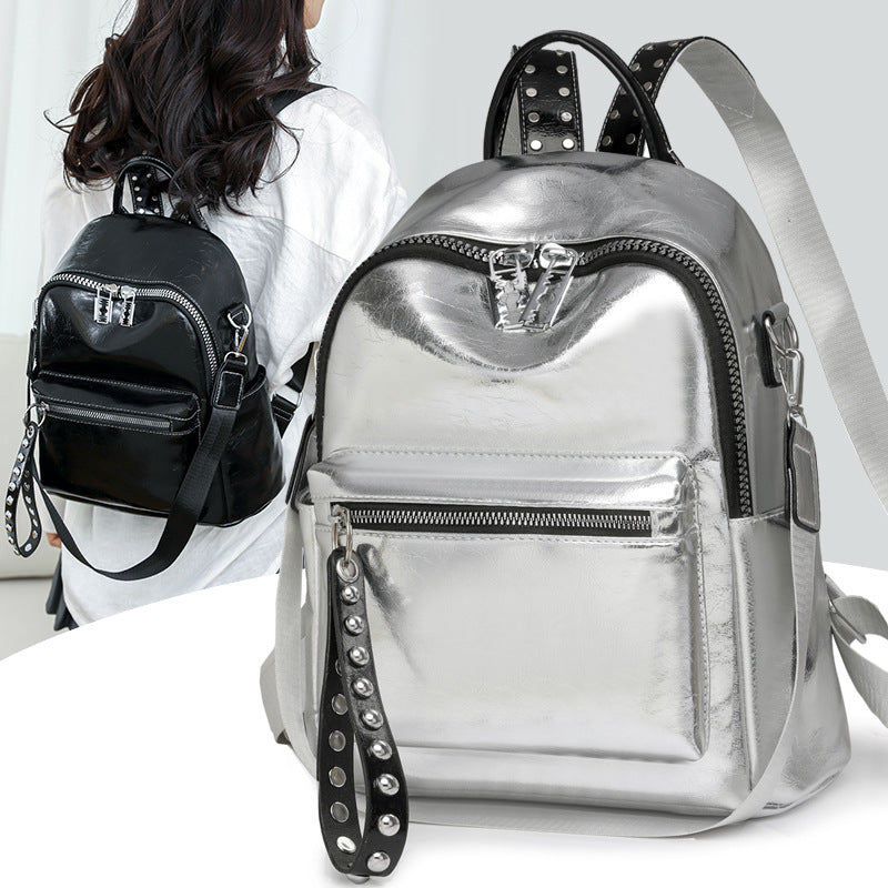 Cross-border Korean Style New Style Simple PU Leather Fashion Trend Leisure Sports Travel Academy Style Lightweight