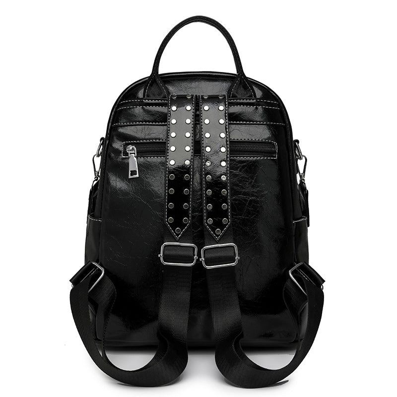 Cross-border Korean Style New Style Simple PU Leather Fashion Trend Leisure Sports Travel Academy Style Lightweight