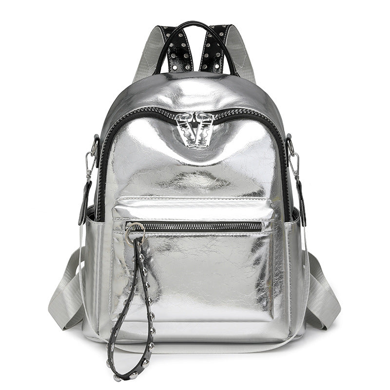 Cross-border Korean Style New Style Simple PU Leather Fashion Trend Leisure Sports Travel Academy Style Lightweight
