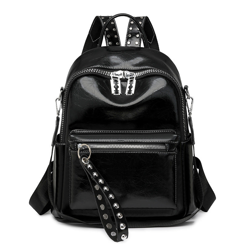 Cross-border Korean Style New Style Simple PU Leather Fashion Trend Leisure Sports Travel Academy Style Lightweight