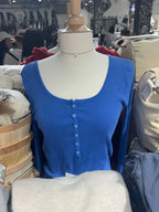 Six Buttons Ribbed Long Sleeve T-shirts Women Spring Round Neck Cotton Slim Tee Top Female Sweet Cute Pink Tshirt Y2k