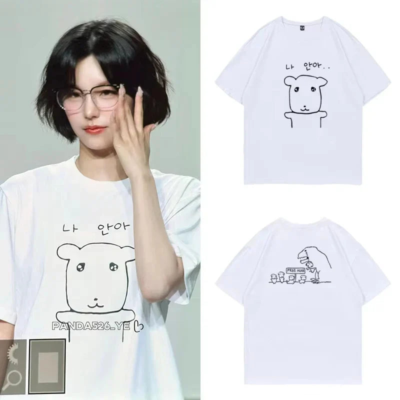 Women’s Cute Slim Round Neck T-shirt Funny Harajuku Graphic Short Sleeve Summer Casual Daily Commute Comfort Top