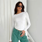 Slim Fit Long Sleeve T-Shirt Top - Long Sleeve T-Shirt