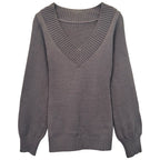 South Korea Dongdaemun New V-neck Sweater Abstinence Waist-hip Ratio Tight Waist Slim-fit Sweater Warm Sweater