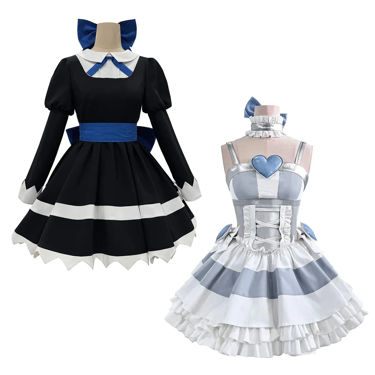 HOLOUN Stocking Panty Anime Stocking Anarchy Cosplay Costume Wig Dress Stockings Bowknot Cos Convention