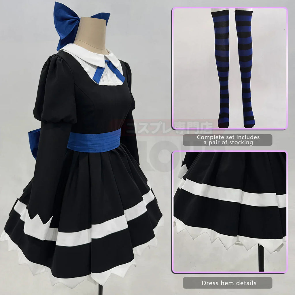 HOLOUN Stocking Panty Anime Stocking Anarchy Cosplay Costume Wig Dress Stockings Bowknot Cos Convention