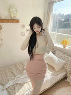 South Korea Dongdaemun New Shine Figure ~ Sexy Feminine Neck Bag Hip Outer Strap Skirt Korean Style