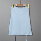 South Korea Dongdaemun New Shine Figure ~ Sexy Feminine Neck Bag Hip Outer Strap Skirt Korean Style - Blue / Free size