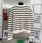 Striped Cropped Cardigan Top - Cropped Cardigan Top