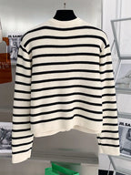 Striped Cropped Cardigan Top - Cropped Cardigan Top