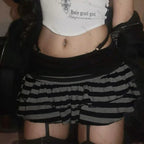 Cute sweet millennium Spice Girls lace mini skirt Trendy elegant Vintage Harajuku skirt subculture fashionable female