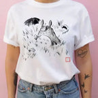 Summer men and women short-sleeved Studio Ghibli Totoro T-shirt Harajuku Kawaii Totoro Ghibli comfortable casual