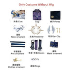 Star Rail Sunday Harmony New Skin Cosplay Costume Sunday Wig Hair Cosplay for Men Role Play Party Outfits - Only