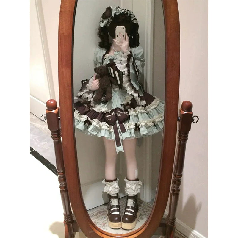 Mint Chocolate Sweetheart Princess JSK Set - kawaii-inspired outfit in pastel colors - 2436961