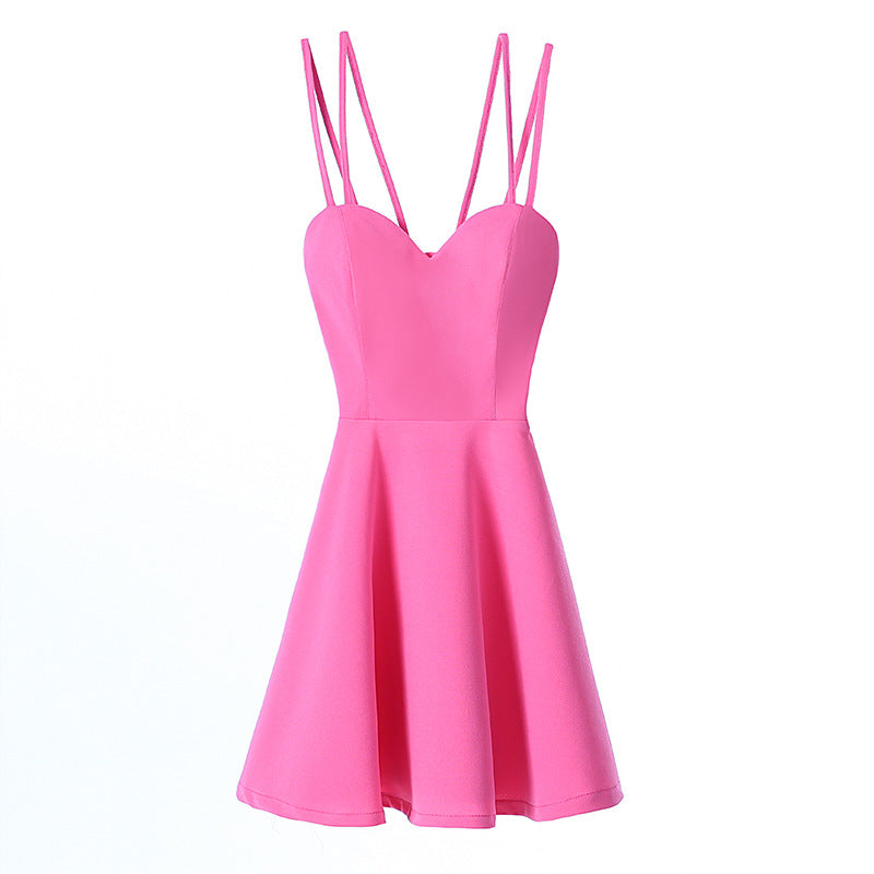 Sweetheart Flare Mini Dress - kawaii-inspired outfit in pastel colors - 33172909