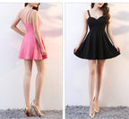 Sweetheart Flare Mini Dress - kawaii-inspired outfit in pastel colors - 43939039