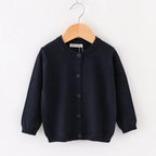 Autumn Girls Clothes Baby Casual Cardigan Solid Open Stitch Boys Soft Coats Children Sweaters Toddler Knit Jackets Full