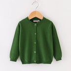 Autumn Girls Clothes Baby Casual Cardigan Solid Open Stitch Boys Soft Coats Children Sweaters Toddler Knit Jackets Full