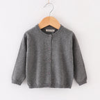 Autumn Girls Clothes Baby Casual Cardigan Solid Open Stitch Boys Soft Coats Children Sweaters Toddler Knit Jackets Full