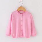 Autumn Girls Clothes Baby Casual Cardigan Solid Open Stitch Boys Soft Coats Children Sweaters Toddler Knit Jackets Full