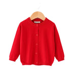 Autumn Girls Clothes Baby Casual Cardigan Solid Open Stitch Boys Soft Coats Children Sweaters Toddler Knit Jackets Full