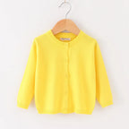 Autumn Girls Clothes Baby Casual Cardigan Solid Open Stitch Boys Soft Coats Children Sweaters Toddler Knit Jackets Full