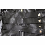 Anime Tokyo Ghoul Touka Kirishima Cosplay Costume Full Set Uniform PU Leather Black Dress Hoodie Women Halloween
