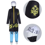 Anime Piece Pirate Trafalgar D. Water Law Cosplay Costume Black Cloak Hat Pant Long Windbreaker Jacket Party Carnival