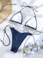 Sexy Triangle Mini Bikini Sets Micro Thongs Swimsuit Women Bathing Suit Biquini Bandage Beachwear Print Swimwear Thong