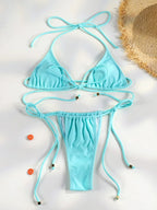 Sexy Triangle Mini Bikini Sets Micro Thongs Swimsuit Women Bathing Suit Biquini Bandage Beachwear Print Swimwear Thong