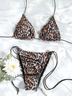Sexy Triangle Mini Bikini Sets Micro Thongs Swimsuit Women Bathing Suit Biquini Bandage Beachwear Print Swimwear Thong