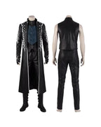 Hot Game DMC5 Cosplay Vergil Costume Nelo Complete Outfit with Boots Halloween Carnival Men Suit Jacket Vest Custom Made