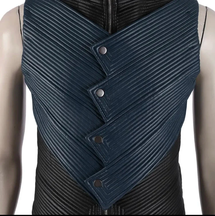 Hot Game DMC5 Cosplay Vergil Costume Nelo Complete Outfit with Boots Halloween Carnival Men Suit Jacket Vest Custom