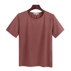 Women's Loose Fit Basic Tee Short Sleeve Crew Neck T-Shirt