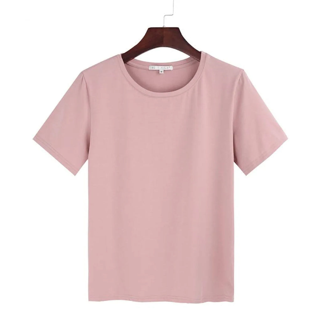 Women's Loose Fit Basic Tee Short Sleeve Crew Neck T-Shirt