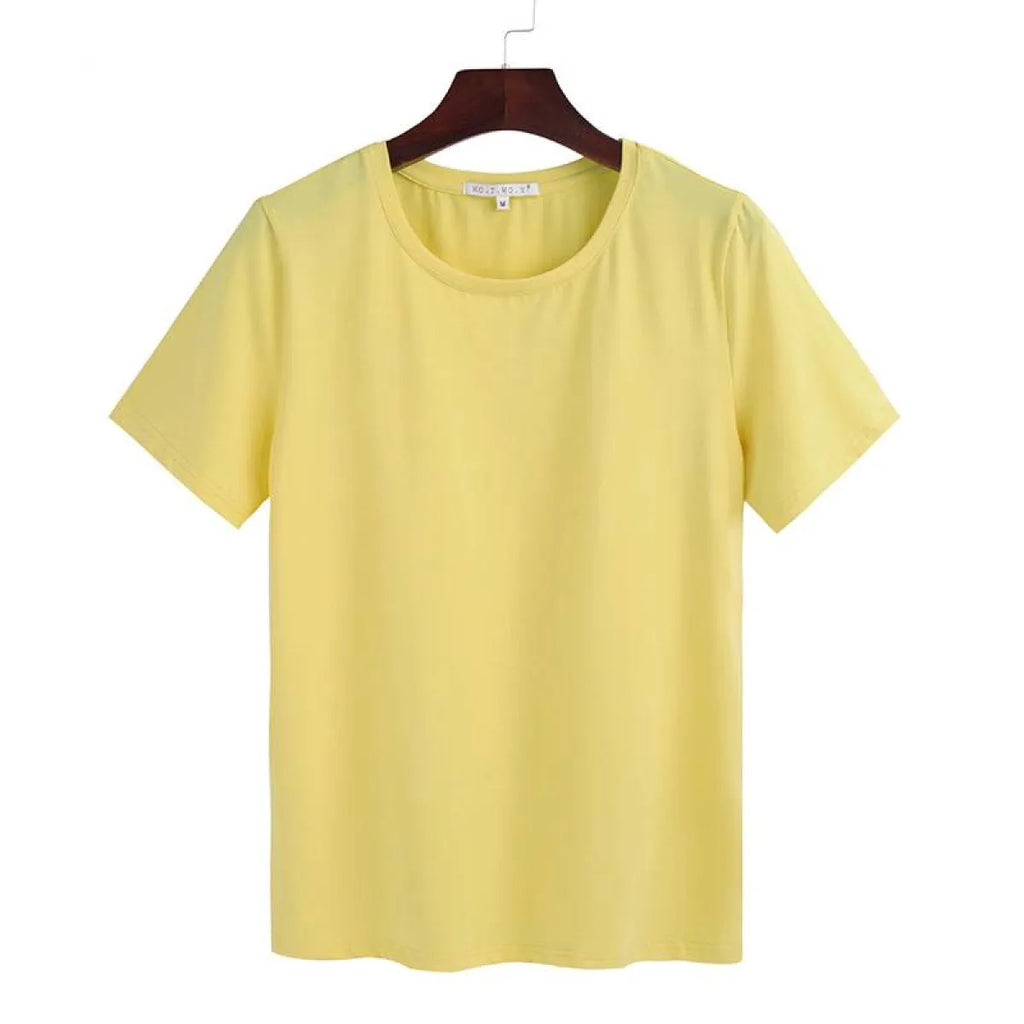 Women's Loose Fit Basic Tee Short Sleeve Crew Neck T-Shirt
