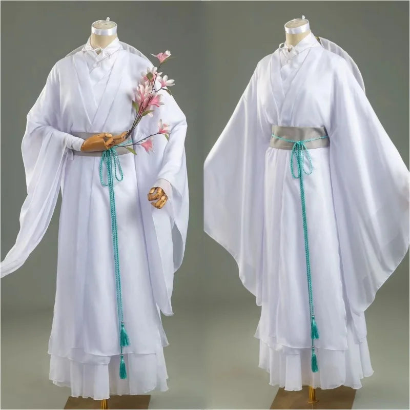 Xie Lian Cosplay Costume Tian Guan Ci Fu Cosplay Xielian Wigs Bamboo Hat Prop Men Women Halloween Comic Full Set Anime