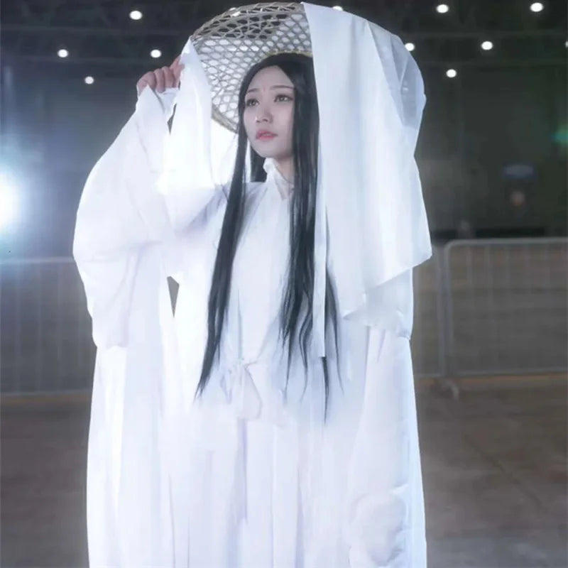 Xie Lian Cosplay Costume Tian Guan Ci Fu Cosplay Xielian Wigs Bamboo Hat Prop Men Women Halloween Comic Full Set Anime